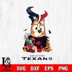 Houston Texans Bluey Halloween NFL Svg Eps Dxf Png File, Digital Download, Instant Download