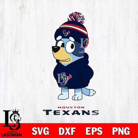 Houston Texans Bluey Hoodie rugby Svg Eps Dxf Png File, Digital Download ,Instant Download, Cricut File