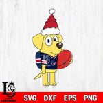 Houston Texans Bluey Lucky Christmas Svg Eps Dxf Png File, Digital Download, Instant Download