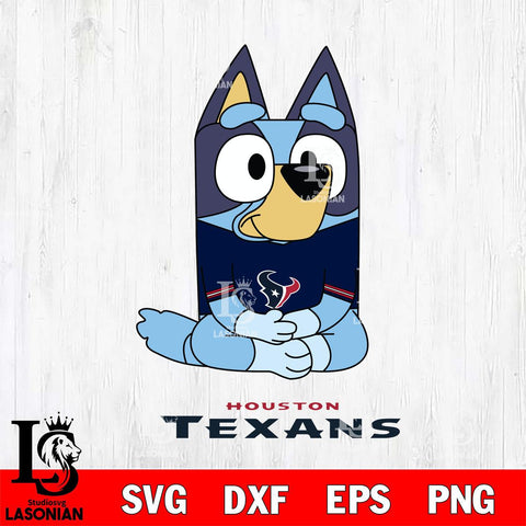 Houston Texans Bluey Styles Football Cricut Files,Bluey Svg file,Digital Download ,Instant Download