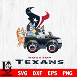 Houston Texans Bluey friends car Svg Eps Dxf Png File, Digital Download, Instant Download