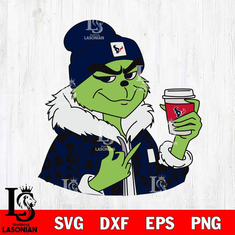 Houston Texans Boujee Grinch 7 Svg Eps Dxf Png File, Digital Download, Instant Download