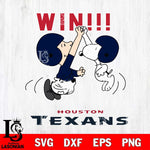 Houston Texans Charlie Brown and Snoopy Win Svg Eps Dxf Png File, NFL svg , Digital Download , Instant Download, Cricut File