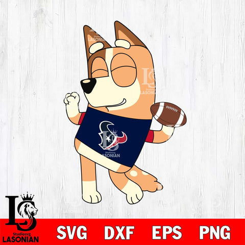 Houston Texans Chilli bluey NFL Svg Eps Dxf Png File, Digital Download, Instant Download