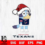 Houston Texans Christmas Bluey Hat Svg Eps Dxf Png File,Cut Svg Files, Digital File, Sublimation