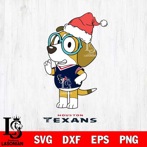 Houston Texans Christmas Bluey Honey Sport Svg Eps Dxf Png File,Cut Svg Files, Digital File, Sublimation