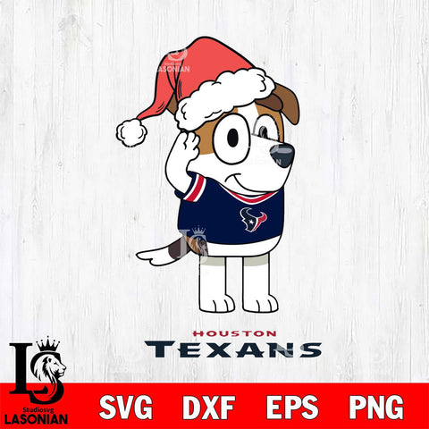 Houston Texans Christmas Bluey Jack Sport Svg Eps Dxf Png File,Cut Svg Files, Digital File, Sublimation