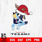 Houston Texans Christmas Bluey Santa Claus Svg Eps Dxf Png File,Cut Svg Files, Digital File, Sublimation