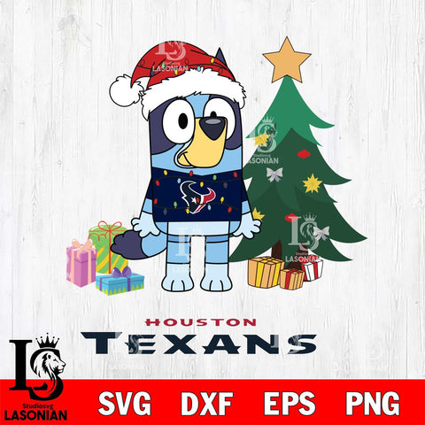 Houston Texans Christmas Bluey Tree Sport Svg Eps Dxf Png File,Cut Svg Files, Digital File, Sublimation