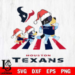 Houston Texans Christmas Family Bluey Walking Svg Eps Dxf Png File,Cut Svg Files, Digital File, Sublimation