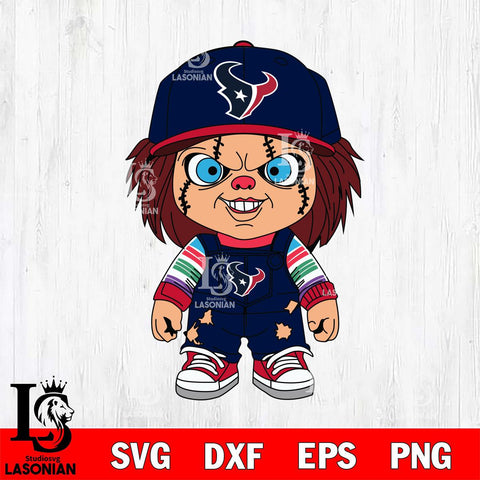 Houston Texans Chucky Football Horror Halloween Svg Eps Dxf Png File, Digital Download, Instant Download