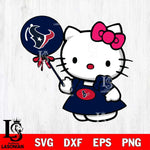 Houston Texans Cute Hello Kitty 2 Svg Eps Dxf Png File, Digital Download, Instant Download