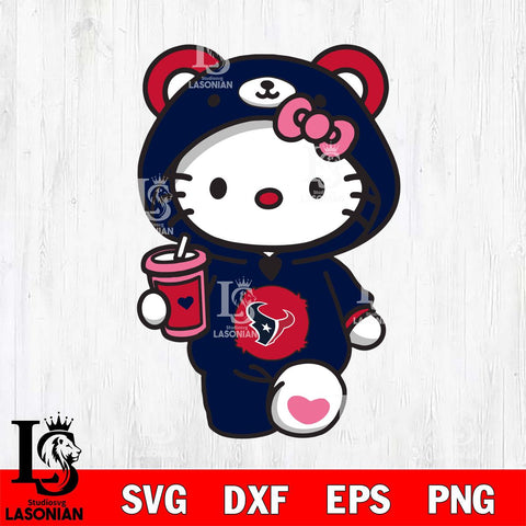 Houston Texans Cute Hello Kitty Svg Eps Dxf Png File, Digital Download, Instant Download