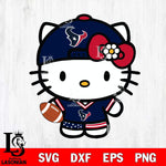 Houston Texans Cute Hello Kitty Football 10 Svg Eps Dxf Png File, NFL svg, Digital Download, Instant Download