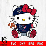 Houston Texans Cute Hello Kitty Football 11 Svg Eps Dxf Png File, NFL svg, Digital Download, Instant Download