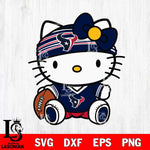 Houston Texans Cute Hello Kitty Football 12 Svg Eps Dxf Png File, NFL svg, Digital Download, Instant Download