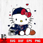 Houston Texans Cute Hello Kitty Football Svg Eps Dxf Png File, NFL svg, Digital Download, Instant Download