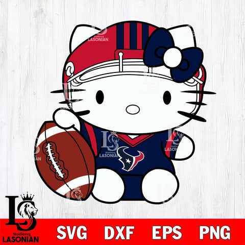 Houston Texans Cute Hello Kitty Football 5 Svg Eps Dxf Png File, NFL svg, Digital Download, Instant Download