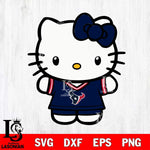 Houston Texans Cute Hello Kitty Football 6 Svg Eps Dxf Png File, NFL svg, Digital Download, Instant Download