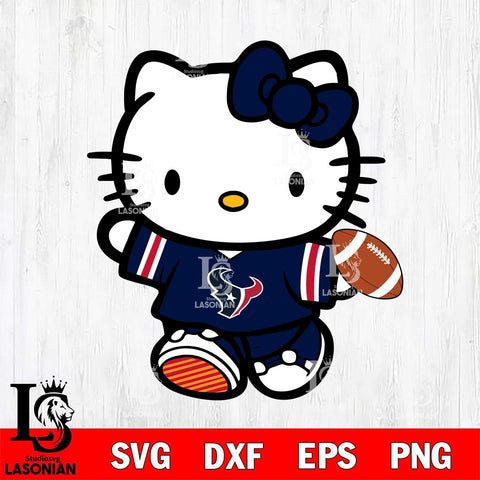 Houston Texans Cute Hello Kitty Football 7 Svg Eps Dxf Png File, NFL svg, Digital Download, Instant Download