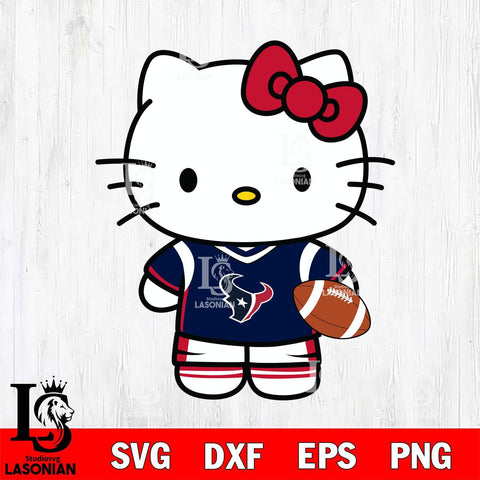 Houston Texans Cute Hello Kitty Football 8 Svg Eps Dxf Png File, NFL svg, Digital Download, Instant Download