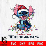 Houston Texans Cute Stitch Christmas Svg