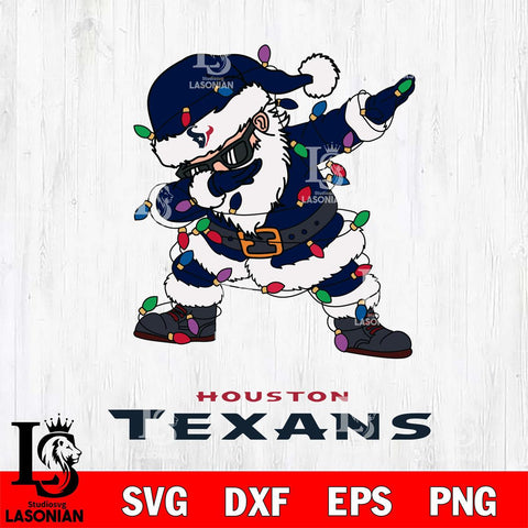 Houston Texans Dabbing Santa Claus Ugly Christmas Svg Eps Dxf Png File,NFL Svg Files,Digital Download,Sublimation,Instant Download