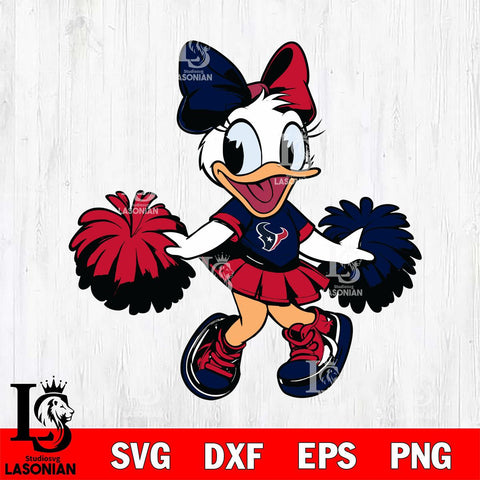 Houston Texans Daisy Duck Cheerleader Svg Eps Dxf Png File, Digital Download, Instant Download