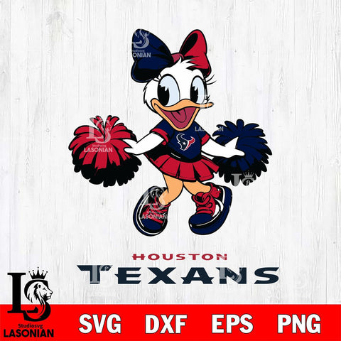 Houston Texans Daisy Duck Cheerleader Disney, Svg Eps Dxf Png File, Digital Download