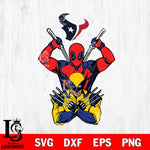 Houston Texans Deadpool Wolverine 2 Svg Eps Dxf Png File, Digital Download, Instant Download