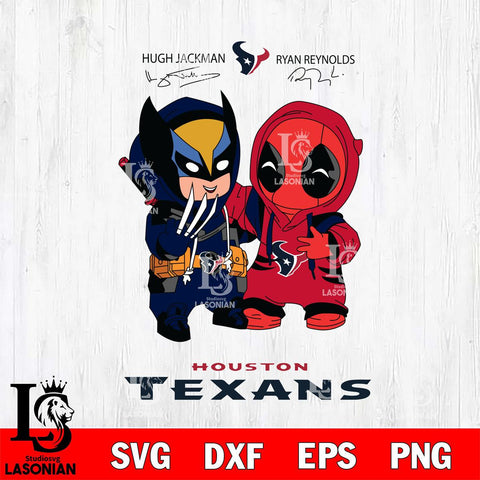 Houston Texans Deadpool X Wolverine Funny Svg Eps Dxf Png File, Digital Download, Instant Download