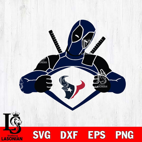 Houston Texans Deadpool heart sport Svg Eps Dxf Png File, Digital Download, Instant Download