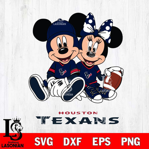 Houston Texans Disney Mickey And Minnie Football Svg Eps Dxf Png File, NFL svg , Digital Download , Instant Download, Cricut File