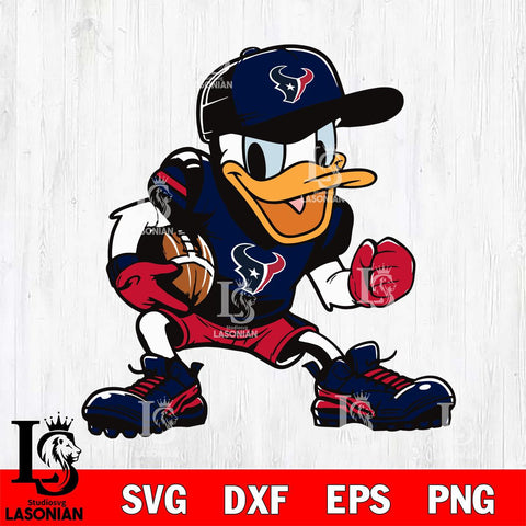 Houston Texans Donal Duck Svg Eps Dxf Png File, Digital Download, Instant Download