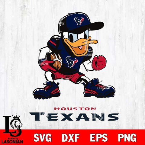 Houston Texans Donal Duck Disney, Svg Eps Dxf Png File, Digital Download