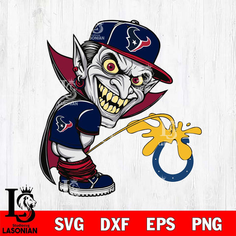 Houston Texans Dracula Piss On Indianapolis Colts Svg Eps Dxf Png File, Digital Download, Instant Download