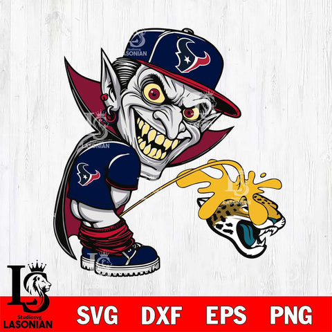 Houston Texans Dracula Piss On Jacksonville Jaguars Svg Eps Dxf Png File, Digital Download, Instant Download