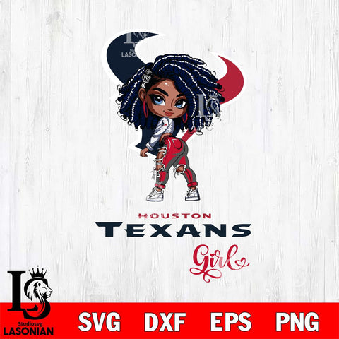 Houston Texans Fan Girl Svg Eps Dxf Png File, Digital Download, Instant Download