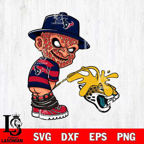 Houston Texans Freddy Krueger Piss On Jacksonville Jaguars Svg Eps Dxf Png File, Digital Download, Instant Download