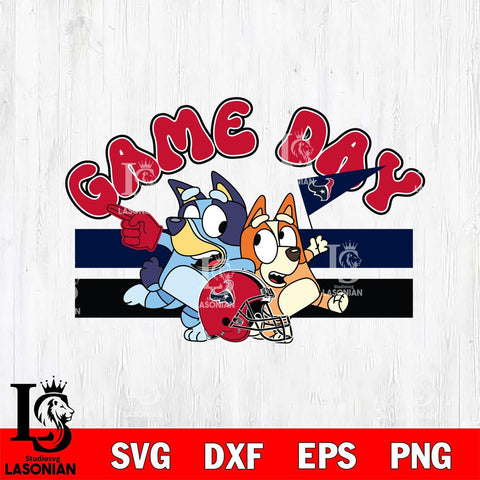 Houston Texans Game Day Bluey NFL Svg Eps Dxf Png File, Digital Download, Instant Download