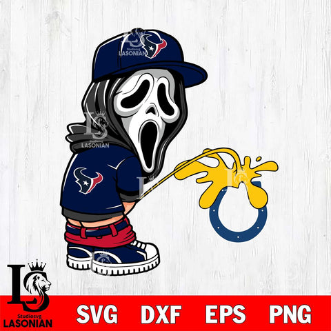 Houston Texans Ghostface Piss On Indianapolis Colts Svg Eps Dxf Png File, Digital Download, Instant Download