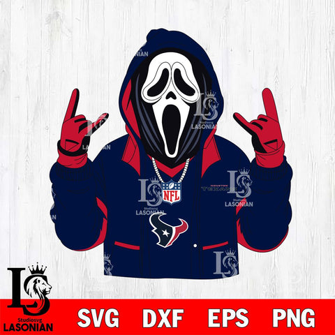 Houston Texans Ghostface Scream Football Halloween Svg Eps Dxf Png File, Digital Download, Instant Download