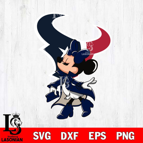 Houston Texans Glamorous Minnie Svg Eps Dxf Png File, Digital Download, Instant Download