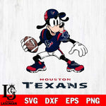 Houston Texans Goofy Disney, Svg Eps Dxf Png File, Digital Download