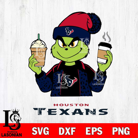 Houston Texans Grinch 2 coffee Svg Eps Dxf Png File, Digital Download, Instant Download