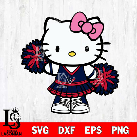 Houston Texans Hello Kitty Cheerleader 11 Svg Eps Dxf Png File, Digital Download, Instant Download