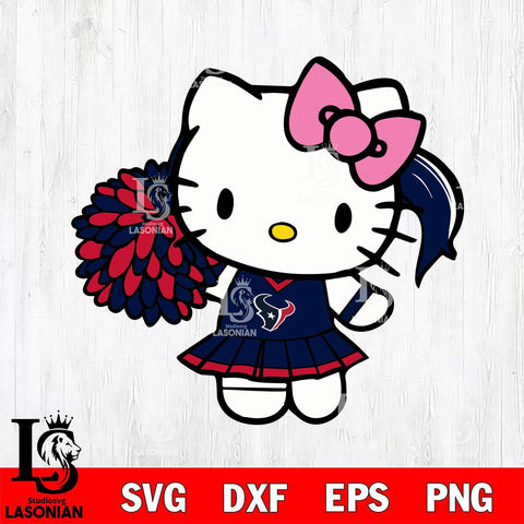 Houston Texans Hello Kitty Cheerleader 12 Svg Eps Dxf Png File, Digital Download, Instant Download