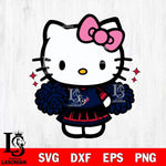 Houston Texans Hello Kitty Cheerleader Svg Eps Dxf Png File, Digital Download, Instant Download