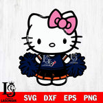 Houston Texans Hello Kitty Cheerleader 2 Svg Eps Dxf Png File, Digital Download, Instant Download