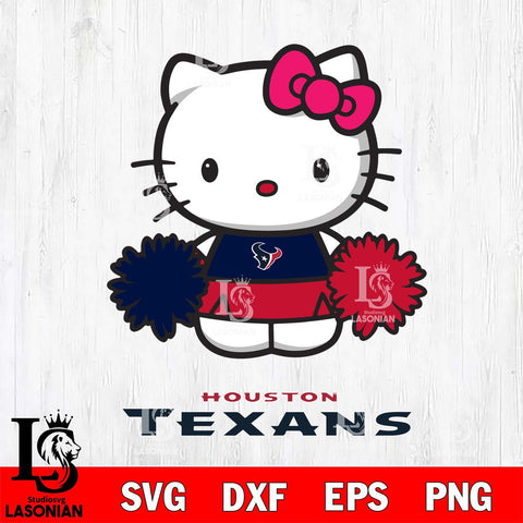 Houston Texans Hello Kitty Cheerleader 2 Svg Eps Dxf Png File, Digital Download, Instant Download